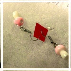 Gorgeous pink mushroom Trippy earrings unisex bogo on these mushroom 🍄 jewels